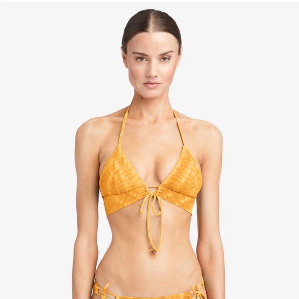 Robin Piccone Sahara Bikini Top in Buttercup SZ L NWOT